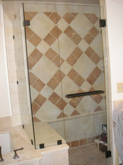 frameless shower enclosure without header