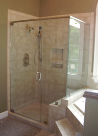 custom framed shower enclosure
